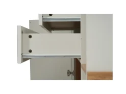 Aparador de comedor moderno con puertas sin tiradores - Blanco - Almacenamiento multifuncional