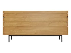 Aparador de cuatro puertas con patas metálicas, armario de almacenaje, decoración para salón, 160 x 40 x 78 cm