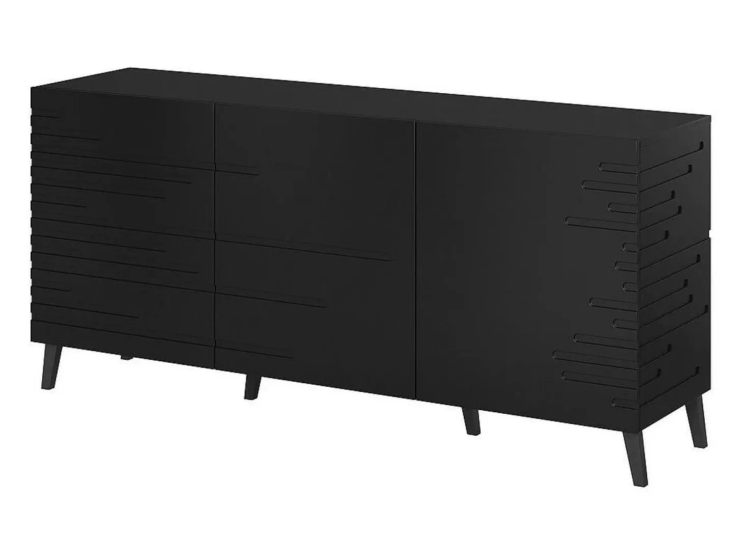 Aparador de diseño 155 cm Max negro mate