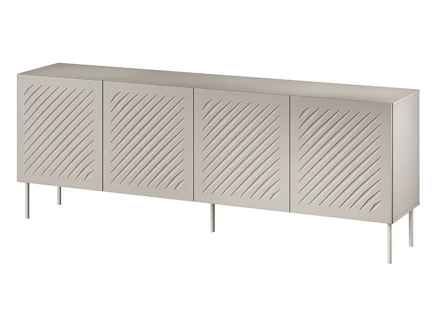 Aparador de diseño beige 200cm 4 puertas con motivos Abys