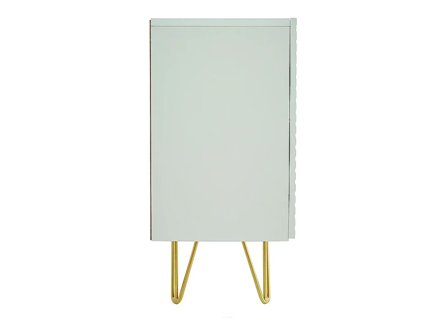 Aparador de diseño blanco y dorado 160 cm anchura OZEN