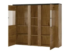 Aparador de diseño con 2 puertas para salón, color roble. Colección SANTIAGO.