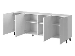Aparador de diseño Gustave 200cm 4 puertas blanco