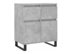 Aparador de hormigón gris 60x35x70 cm Madera de ingeniería