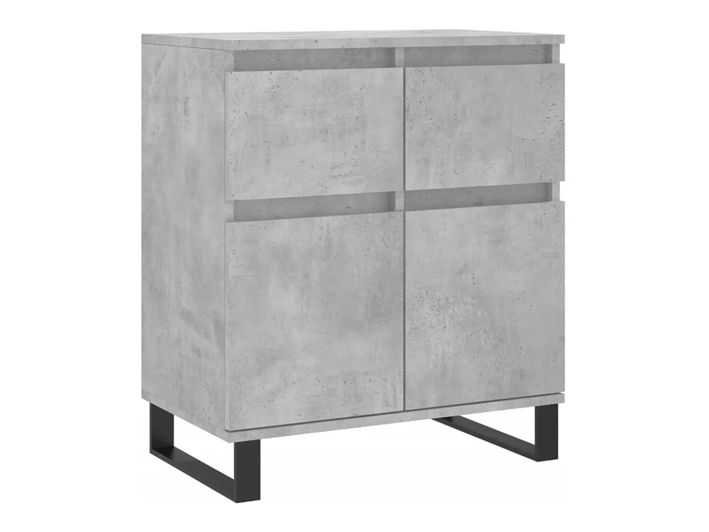 Aparador de hormigón gris 60x35x70 cm Madera de ingeniería