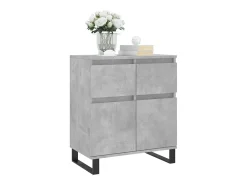 Aparador de hormigón gris 60x35x70 cm Madera de ingeniería