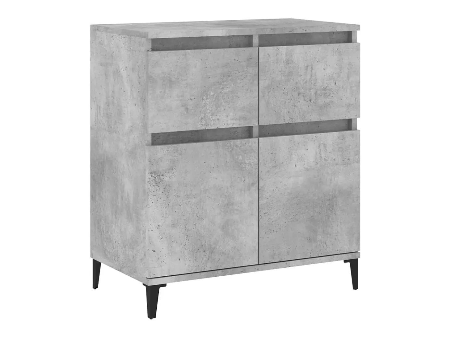 Aparador de hormigón gris 60x35x70 cm Madera de ingeniería