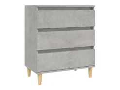 Aparador de hormigón gris 60x35x70 cm Madera de ingeniería