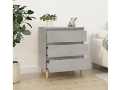 Aparador de hormigón gris 60x35x70 cm Madera de ingeniería