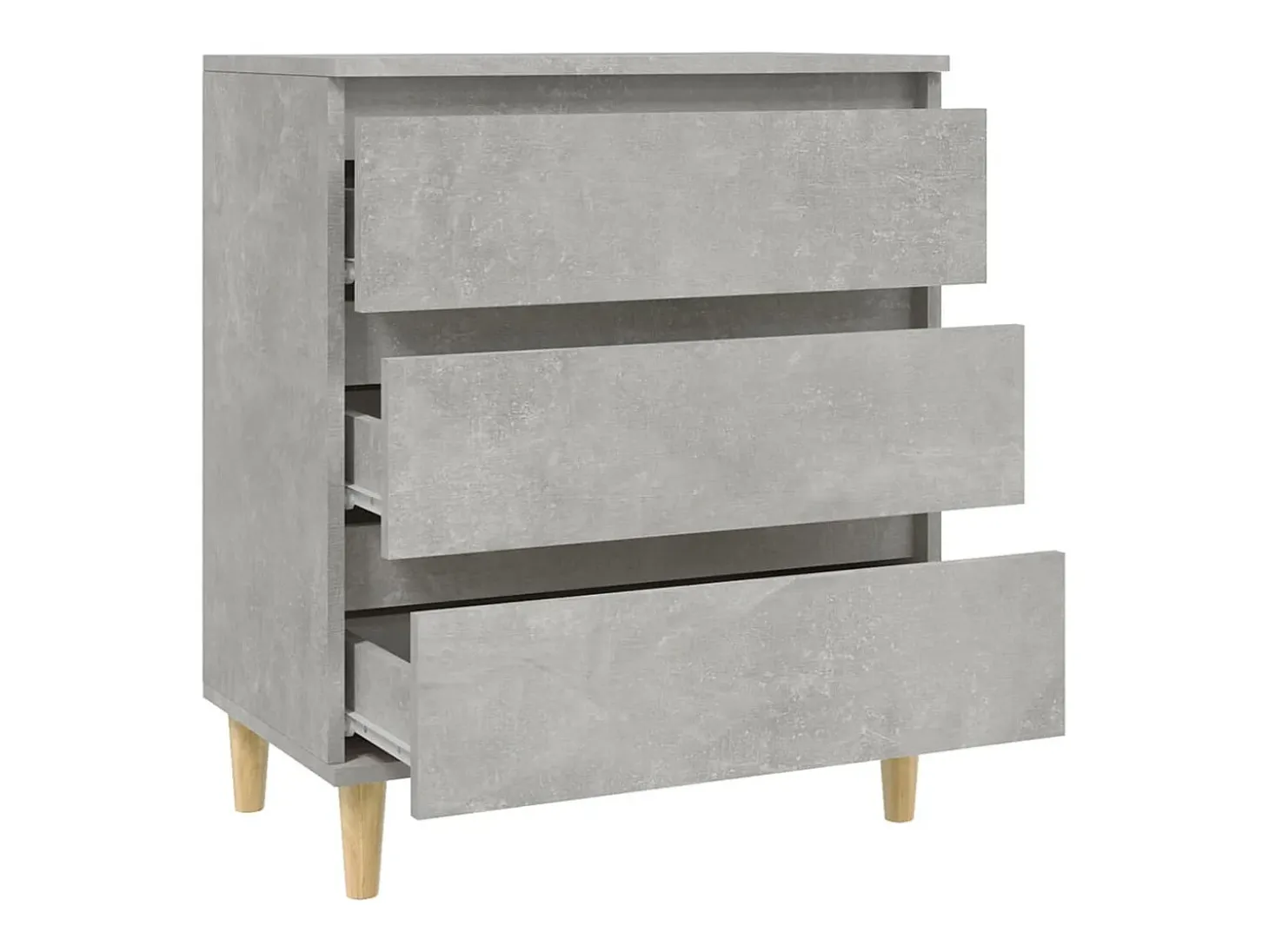 Aparador de hormigón gris 60x35x70 cm Madera de ingeniería