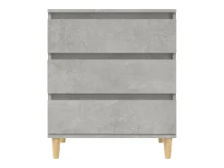 Aparador de hormigón gris 60x35x70 cm Madera de ingeniería