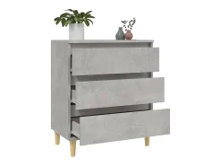 Aparador de hormigón gris 60x35x70 cm Madera de ingeniería