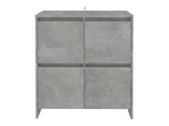 Aparador de hormigón gris 70x41x75 cm Madera de ingeniería