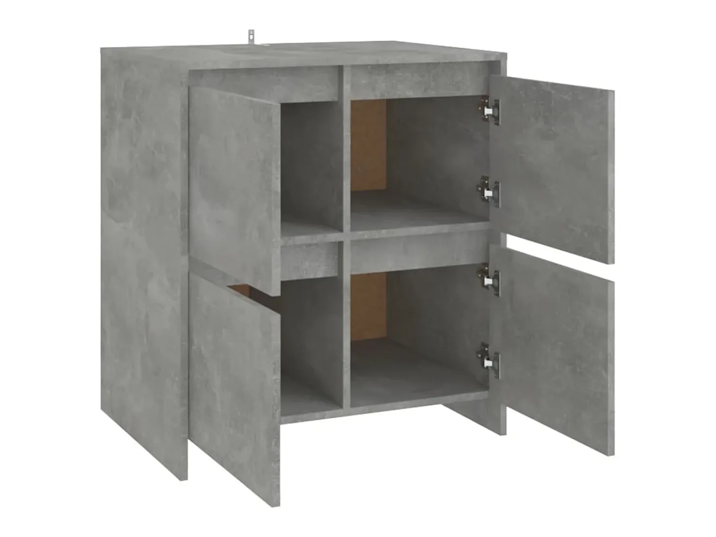 Aparador de hormigón gris 70x41x75 cm Madera de ingeniería