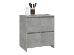 Aparador de hormigón gris 70x41x75 cm Madera de ingeniería