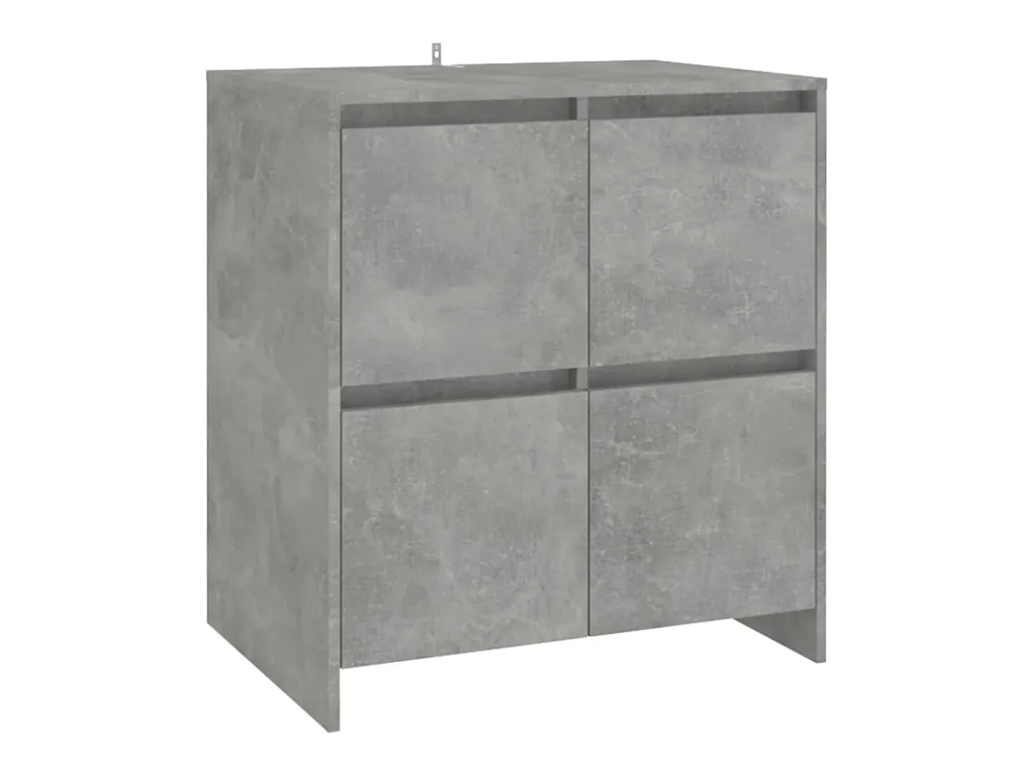 Aparador de hormigón gris 70x41x75 cm Madera de ingeniería