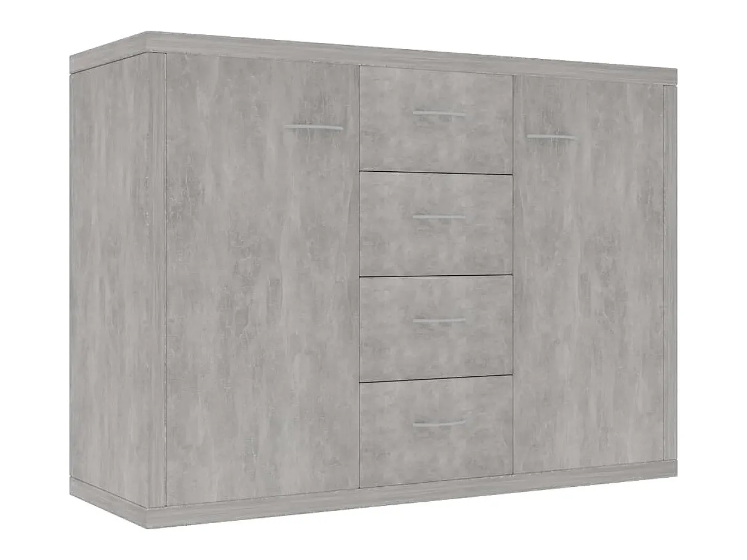 Aparador de hormigón gris 88x30x65 cm Madera de ingeniería