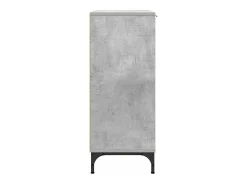 Aparador de hormigón gris 89,5 x 33 x 82 cm Madera de ingeniería