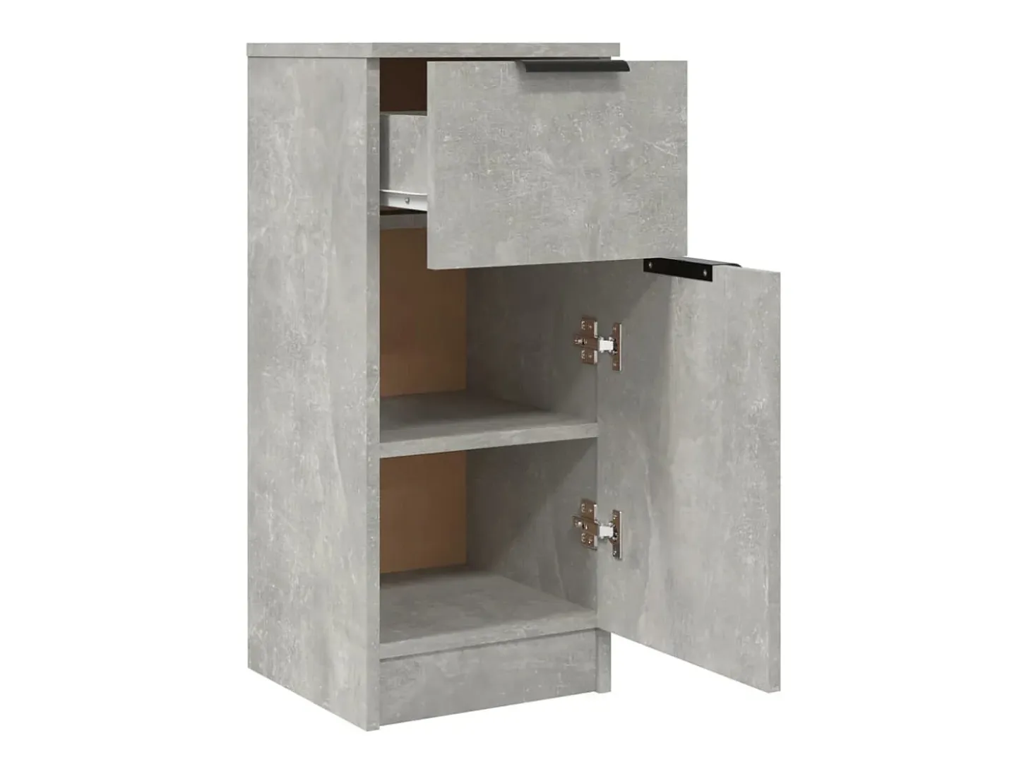 Aparador de hormigón gris 30x30x70 cm Madera de ingeniería