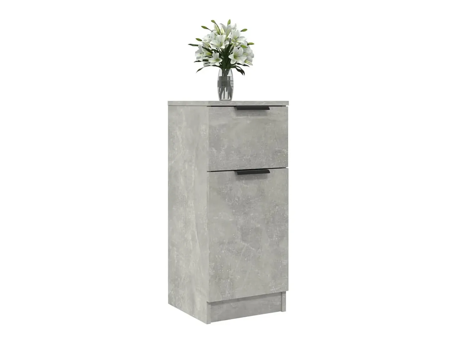 Aparador de hormigón gris 30x30x70 cm Madera de ingeniería
