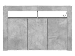 Aparador de Hormigón Gris Madera Reconstituida 116 x 30 x 75 cm Rectangular