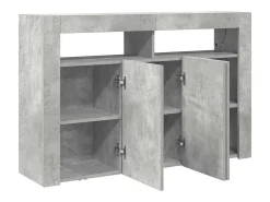 Aparador de Hormigón Gris Madera Reconstituida 116 x 30 x 75 cm Rectangular