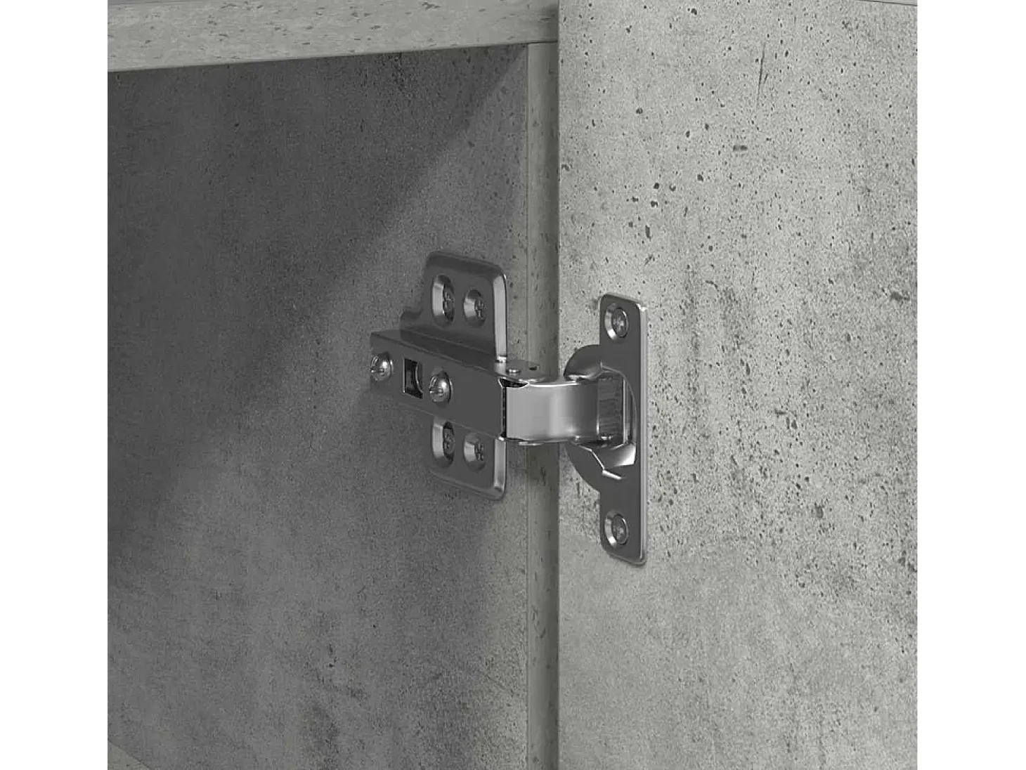 Aparador de Hormigón Gris Madera Reconstituida 116 x 30 x 75 cm Rectangular
