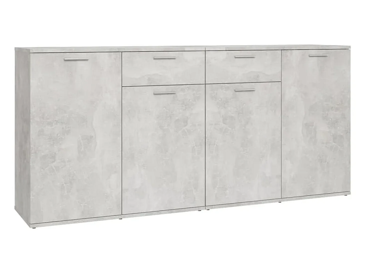 Aparador de hormigón gris 160x36x75 cm Madera de ingeniería