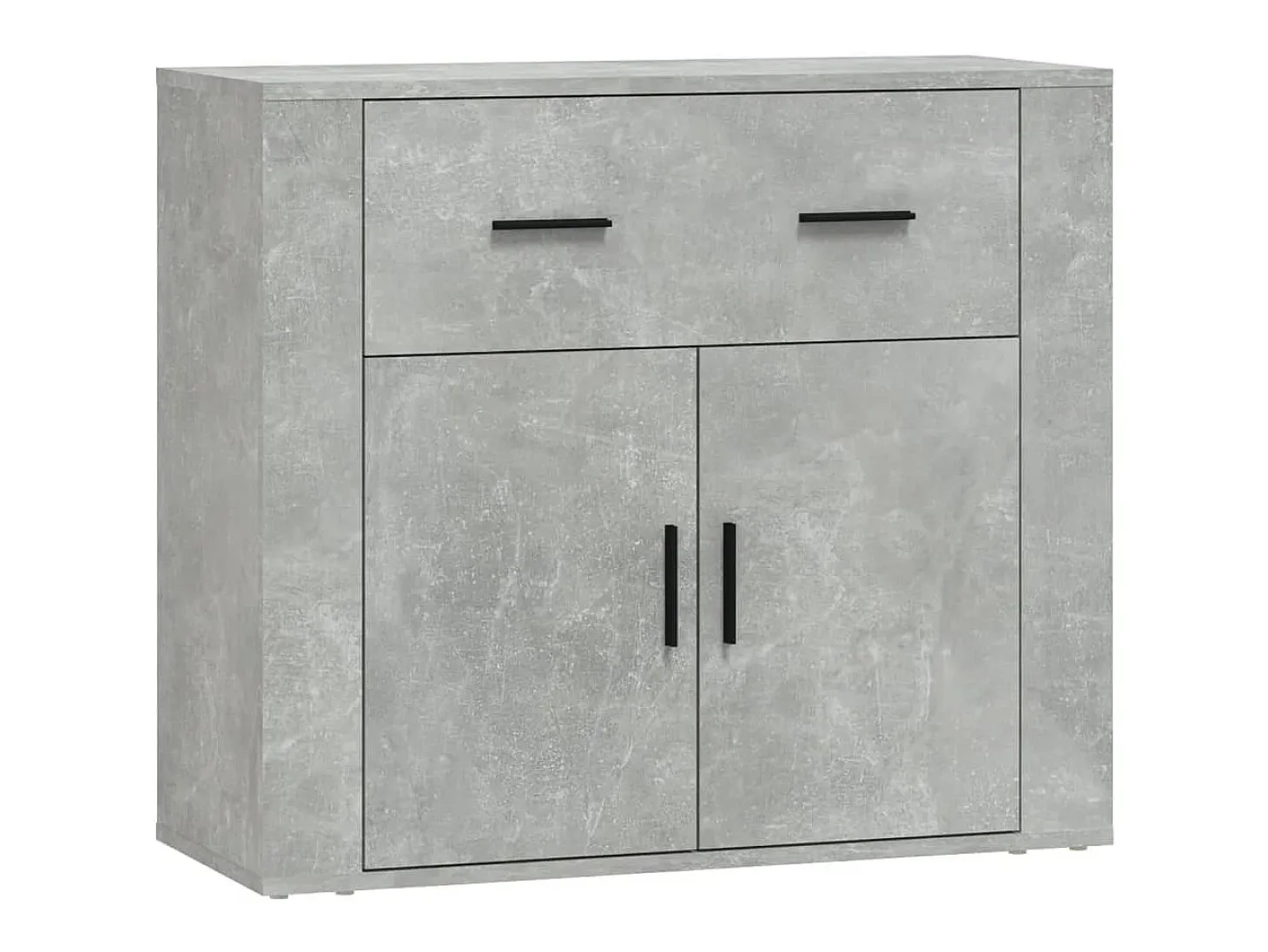 Aparador de hormigón gris 80x33x70 cm Madera de ingeniería