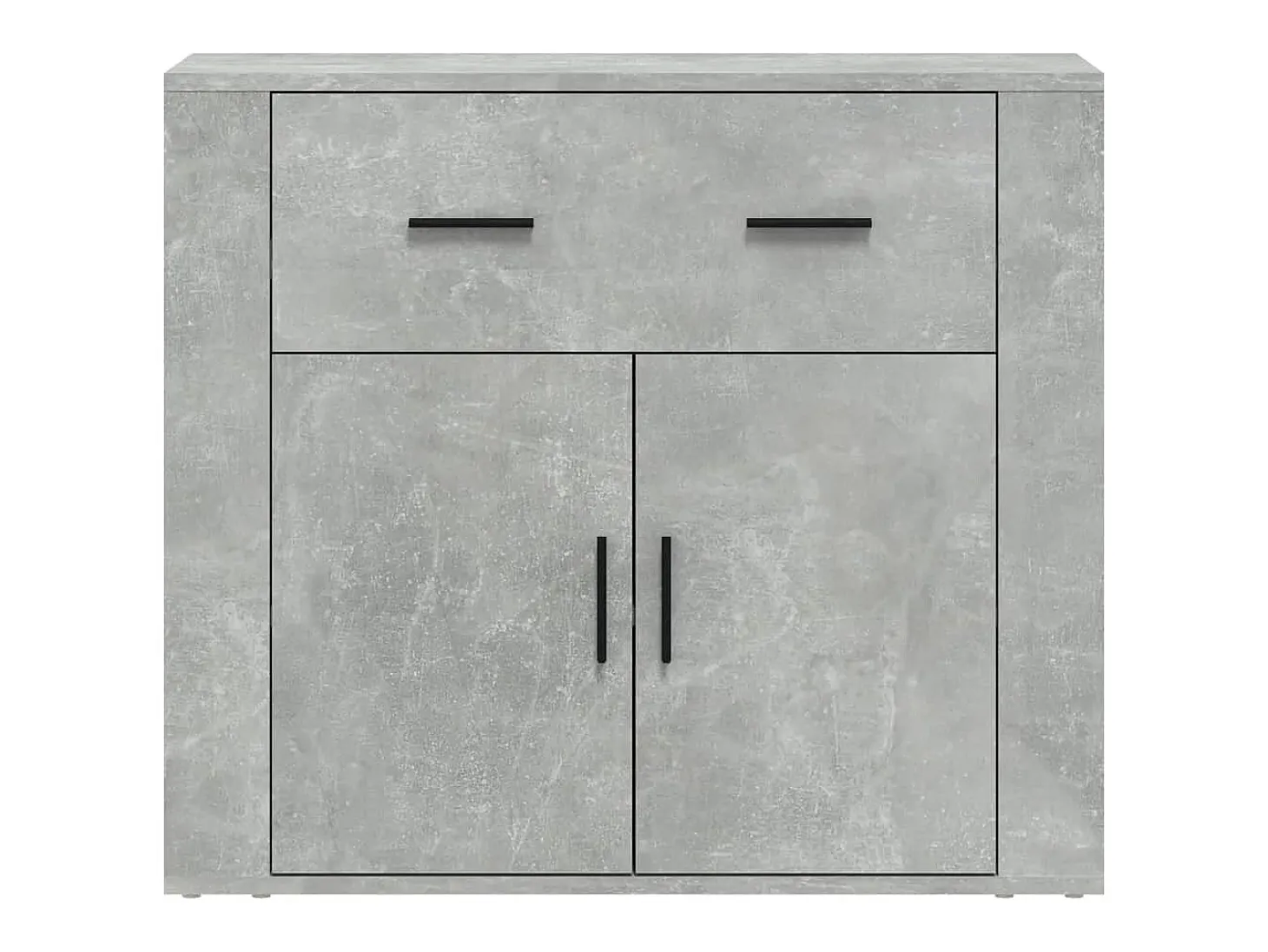 Aparador de hormigón gris 80x33x70 cm Madera de ingeniería