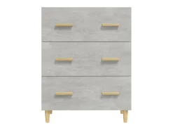 Aparador de hormigón gris 70x34x90 cm Madera de ingeniería