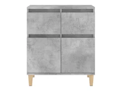 Aparador de hormigón gris 60x35x70 cm Madera de ingeniería