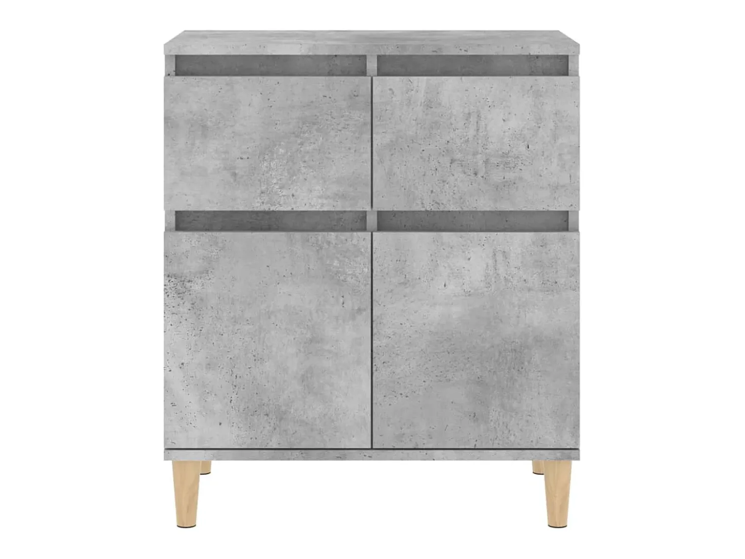 Aparador de hormigón gris 60x35x70 cm Madera de ingeniería