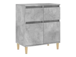 Aparador de hormigón gris 60x35x70 cm Madera de ingeniería