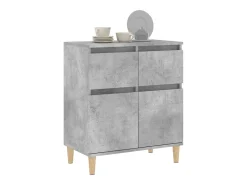 Aparador de hormigón gris 60x35x70 cm Madera de ingeniería