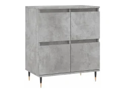 Aparador de hormigón gris 60x35x70 cm Madera de ingeniería