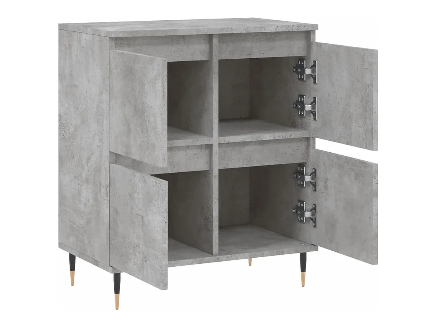 Aparador de hormigón gris 60x35x70 cm Madera de ingeniería