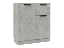 Aparador de hormigón gris 60x30x70 cm Madera de ingeniería