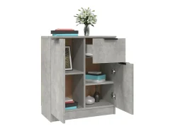 Aparador de hormigón gris 60x30x70 cm Madera de ingeniería