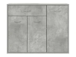 Aparador de hormigón gris 88x30x70 cm Madera de ingeniería