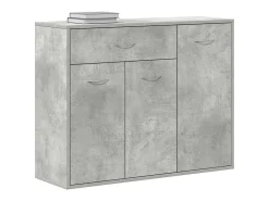 Aparador de hormigón gris 88x30x70 cm Madera de ingeniería