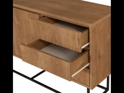 Aparador de madera 2 puertas y 3 cajones 140 cm SABINOV