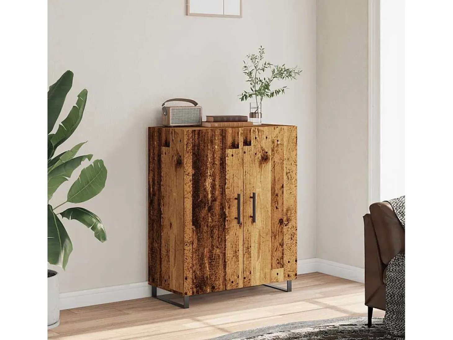 Aparador de madera antigua 69,5x34x90 cm madera contrachapada