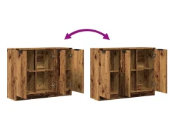 Aparador de madera antigua 90,5x30x70 cm madera contrachapada
