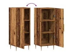 Aparador de madera antigua 34,5x34x90 cm madera contrachapada
