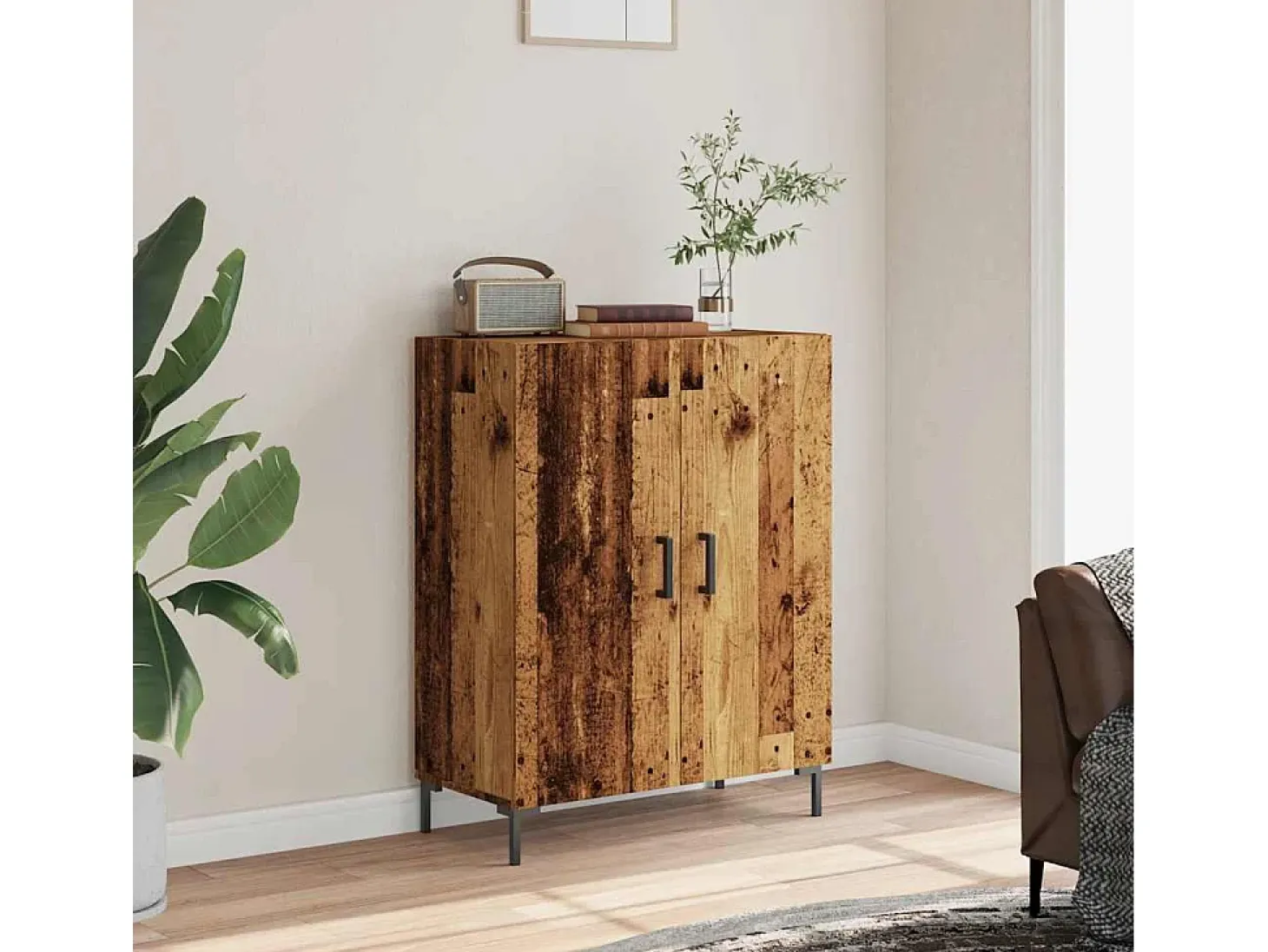Aparador de madera antigua 69,5x34x90 cm madera contrachapada