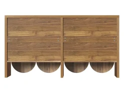Aparador de madera con 4 puertas y estantes regulables - para salón y comedor