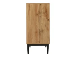 Aparador de madera con tres puertas y estantes 160 x 35 x 76 cm - Mueble de TV de diseño que ahorra espacio, robusto y fiable