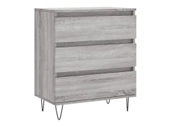 Aparador de madera contrachapada gris Sonoma 60x35x70 cm ES80348