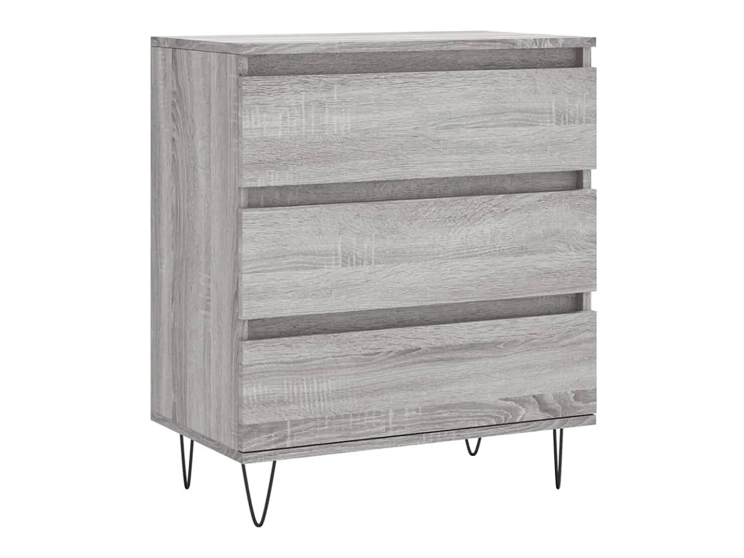 Aparador de madera contrachapada gris Sonoma 60x35x70 cm ES80348